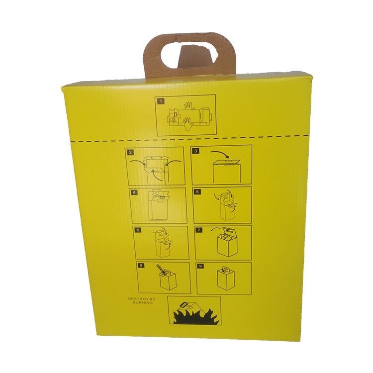 10L Safety box, Disposable Medical Cardboard Safety Box, Safety Box For Syringe,Needles and sharps, 10 Liters