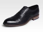 Round Toe Fashion Men Dress Shoes , Lace Up OEM Dark Brown Oxford Shoes