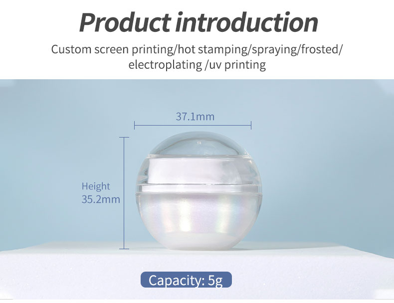 Plastic Cosmetic Cream Jar Small 5g Cream Jar Double Layer With PS Collar