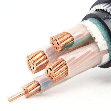 4c XLPE Insulated Armoured Power Cable, PVC Sheath （AL/CU/PVC/XLPE/STA/NYBY