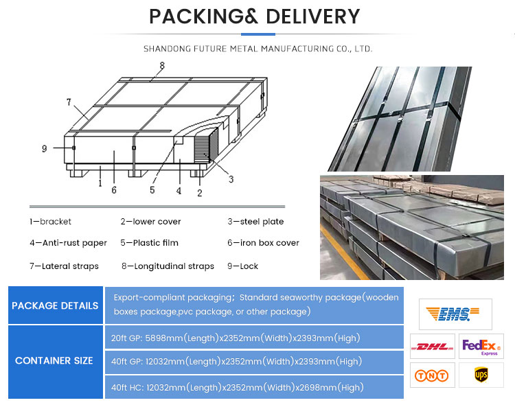 AISI ASTM 201 316 316L 304 319L 201 304 316 2B 4*8 FT 1200*2400mm 1219mm*2438mm Stainless Steel Sheet