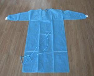 Quality PP / SMS Disposable Surgical Scrubs Patient Gown Coverall With Knit Cuff wholesale