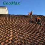 Green HDPE Geocell 75mm Height 356mm Welding Space For Pavemnet Bike Lanes