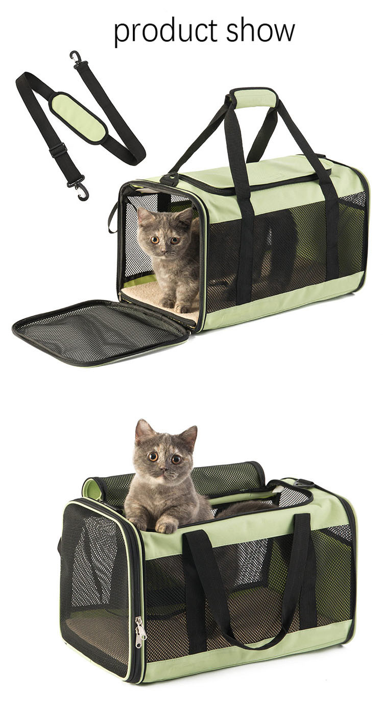 Outing Carrying Large Capacity Custom Mesh Pet Travel Carrier Bag For Cat Dog