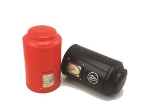 Quality round tea tin with cardholder wholesale