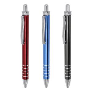Quality Professional Aluminum Ball Pen School Stationary 1.0mm Retractable Ballpoint Pen wholesale