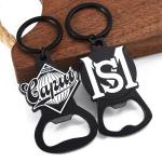 3D Letter Brand Metal Bottle Opener Keychain Custom Hard Enamel