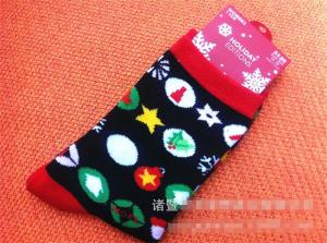 Quality Promotional cute cartoon christmas patterned design eco-friendly cozy winter cotton socks wholesale