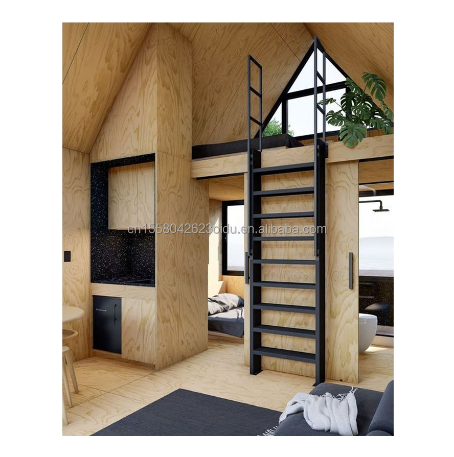 Hotel Triangular Container House with Prefabricated Steel Structure and Sandwich Panel Walls 50/75/100mm Wave Panels