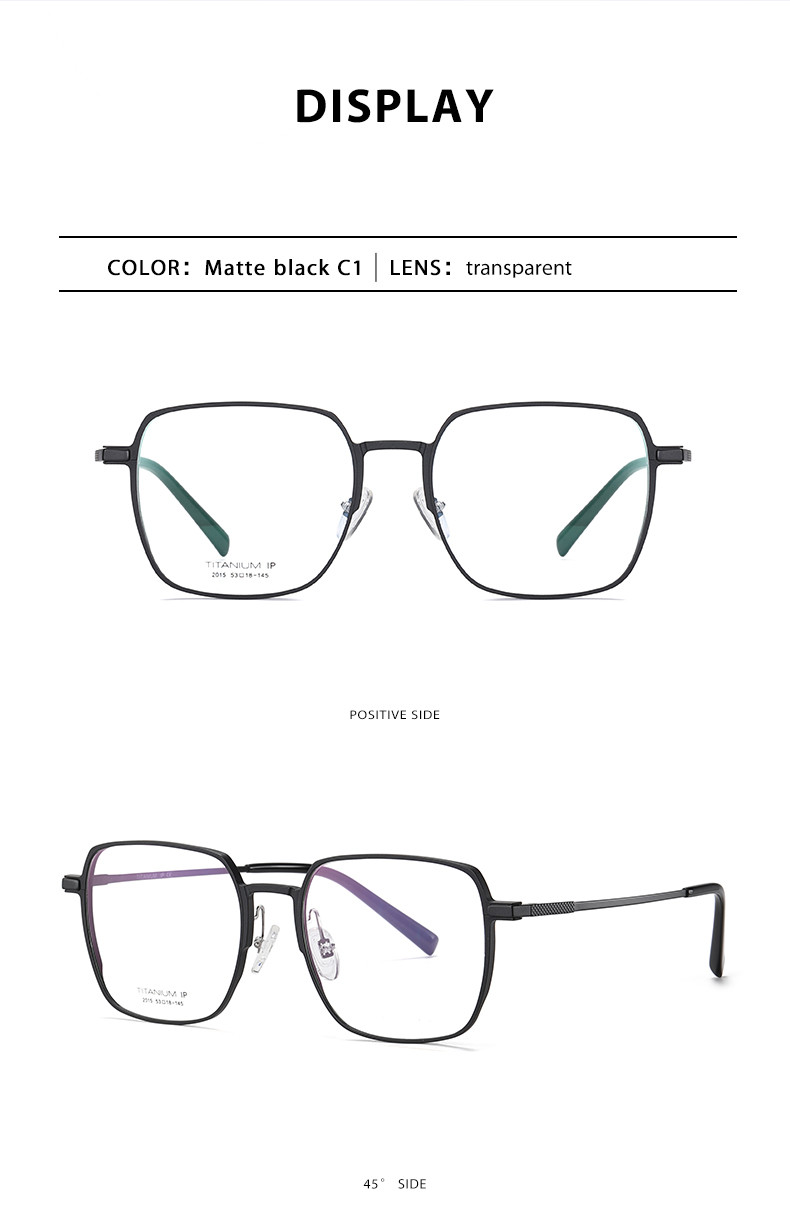 Al Mg Lightweight Glasses Frames Titanium With Non Prescription Lenses