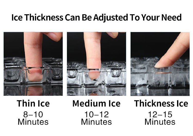 1000kg Commercial Nugget Ice Machine Air Cooling 22mm Automatic Clear Ice Maker