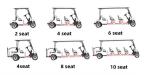Orange Color support ODM and OEM Off Road 72 Volt Club Car Golf Cart Suppliers