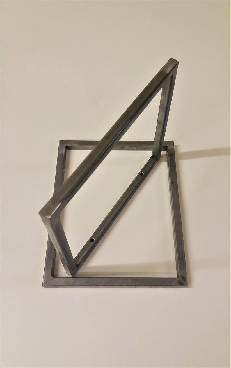 Stylish Black Brushing Architectural Rustic Scaffold Board Strap Style Shelf Bracket