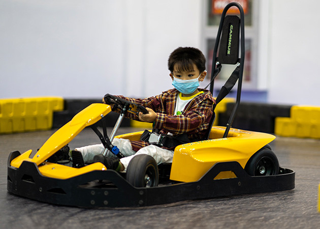 ISO9001 Fun World Fast Track Go Karts 28km/H Alloy Steel Frame
