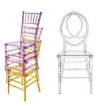 Rental Wedding Banquet Chair Stacking Plastic Transparent Clear Phoenix Chair