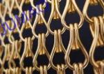 10mm × 24mm Metal Chain Link Curtains Golden String For Wall Coverings