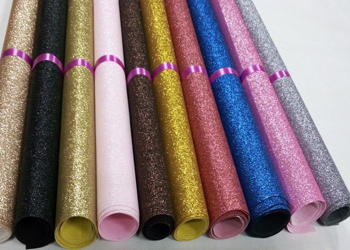 80gsm Non Woven Backing Glitter Material Multi Color 0.6mm Thickness