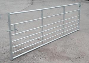 Quality Livestock Steel Farm Gates Padlockable Sliding Latch Adjustable Hinge wholesale