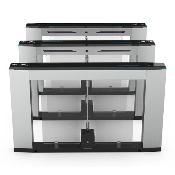 ISO Waist Height Turnstile Fastlane Turnstile Security Doors With Voice Prompt