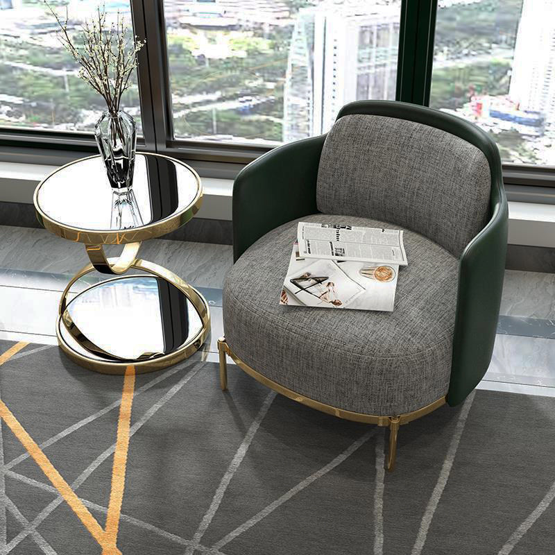 Round SS Steel Surface Marble Sofa End Table For Sophisticated Spaces