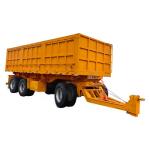 Farm 2-Axles Flat Platform Fence Drawbar Full Trailer With Ladder