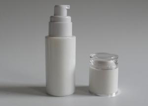 Quality Milky Dropper Glass Toiletry Bottles Empty Makeup Containers For Cream wholesale