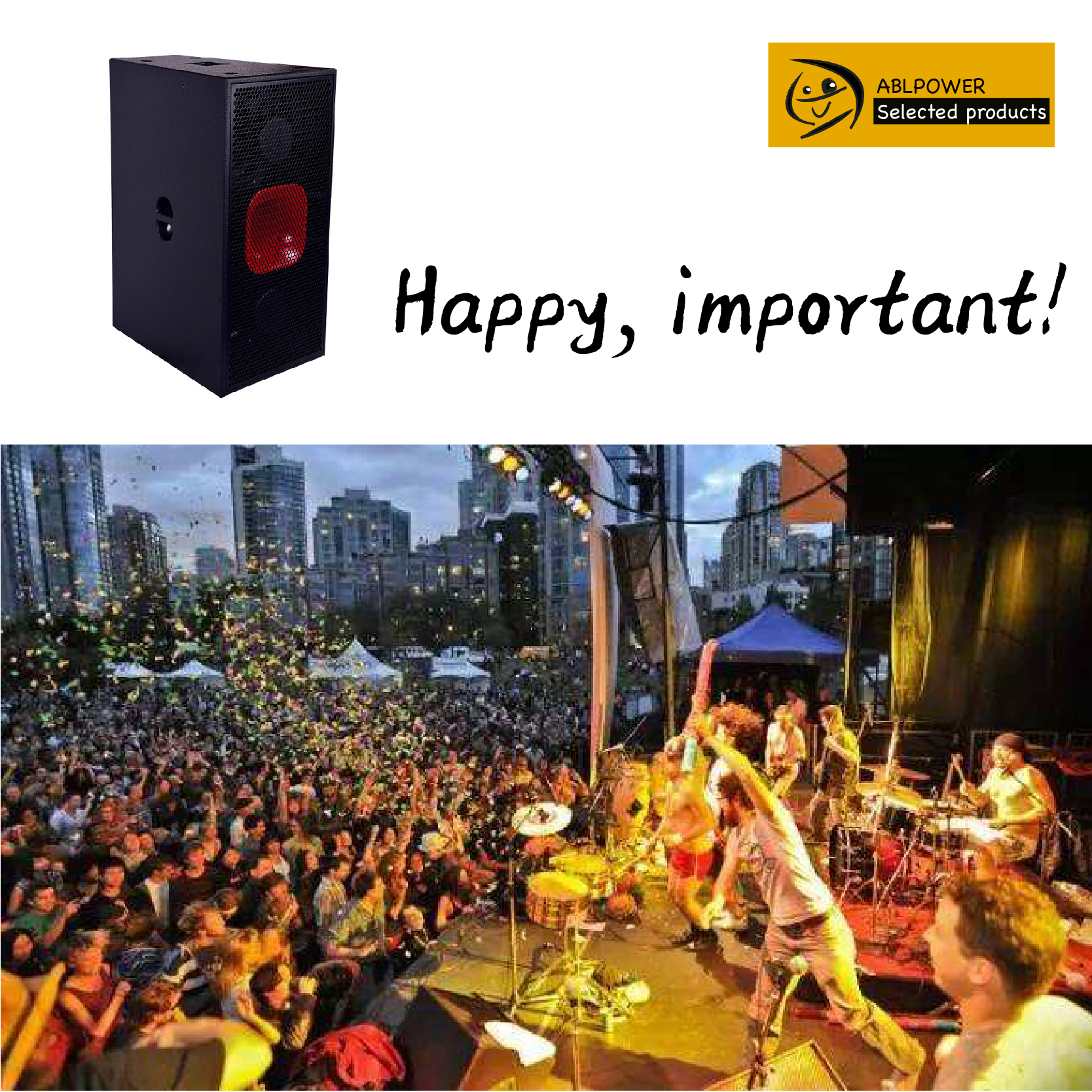 High Power 4 Ohms 800W Music Festival Speakers