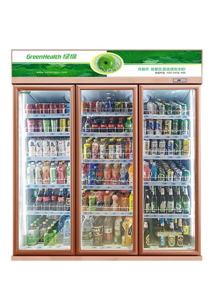 452L Commercial Beverage Cooler LED Light No Frost Vertical Juices Display