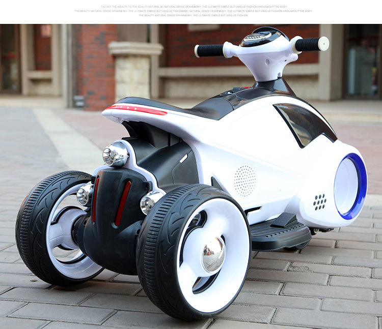 3-wheel Electric Ride On Car with Early Education One-click Start Third Wheel Battery