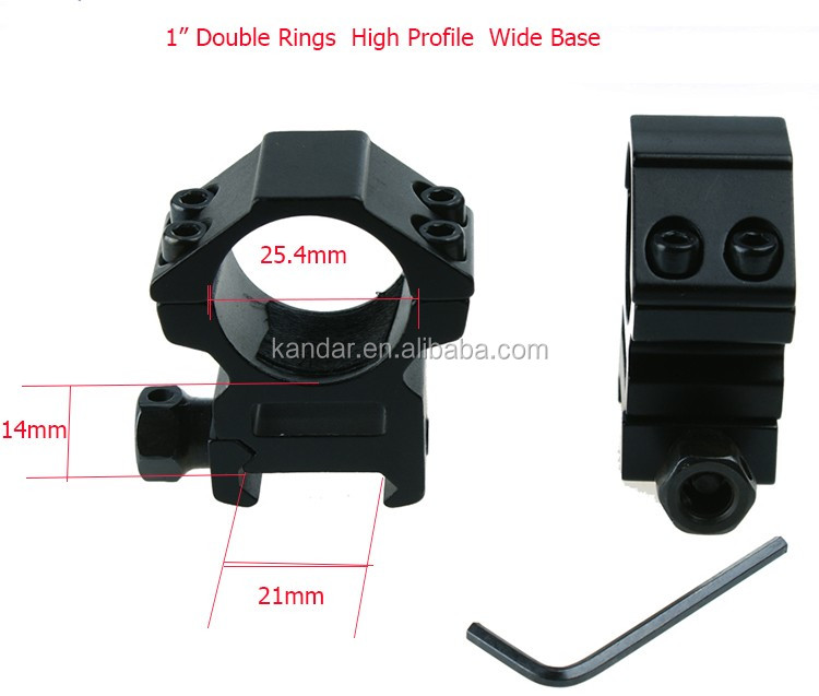 Aluminium Alloy One Piece Offset Low Profile Ring 25.4mm Scope Mount L2303 for Optic Sight 1 Inch Ring