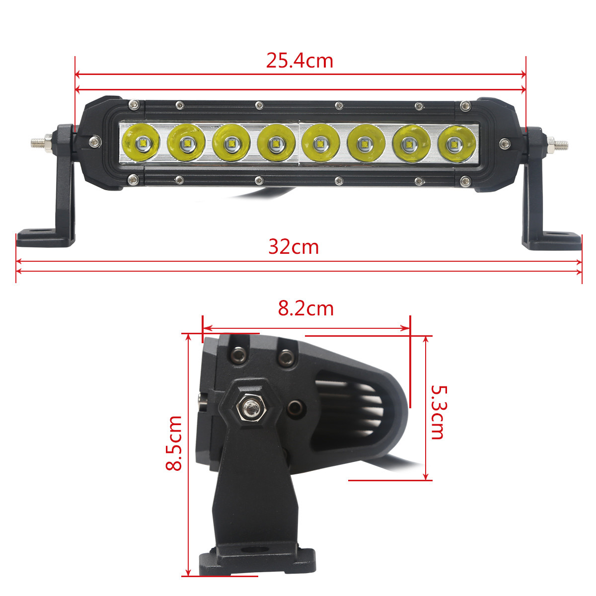 F Style 40W 5W CREE LED LIGHT BAR 6000K 10-30V Spot beam, Flood Beam, Combo Beam