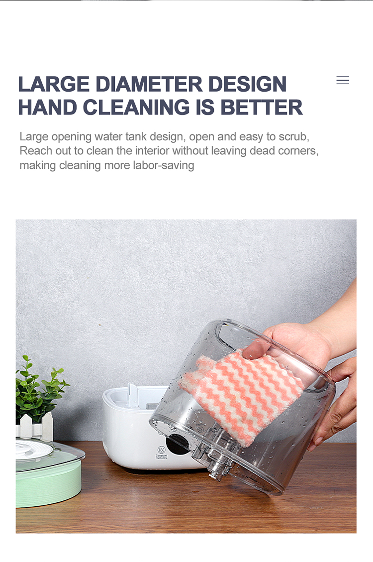 HOMEFISH BPA Free 5L Large Capacity Humidifier With UV Sanitizing Light Electric Plug