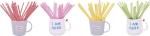 Biodegradable Dot Color Print Paper Party Straws Beverage Accessories