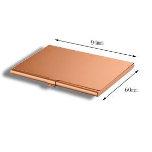 Quality Modern Simplify 94*60mm Aluminium Card Wallets Anodizing Gold Color wholesale