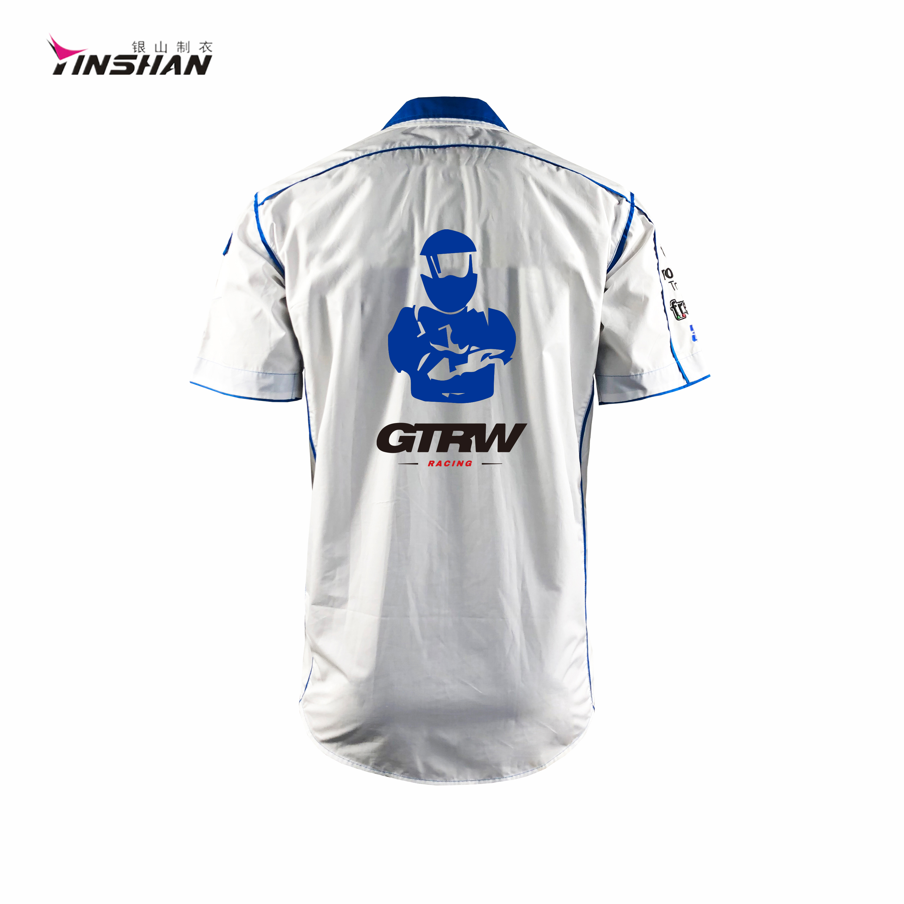 Custom Request Printing Sublimation Men's Racing T-shirt with Customized Color Design