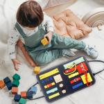 Felt Busy Board Montessori Toys for Toddler, Montessori Educational Busy
