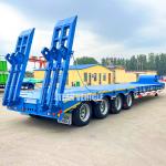 TITAN 4 Axle 100 Tons Semi Lowbed Trailer Low Bed Truck Lowboy Lowloader Trailer
