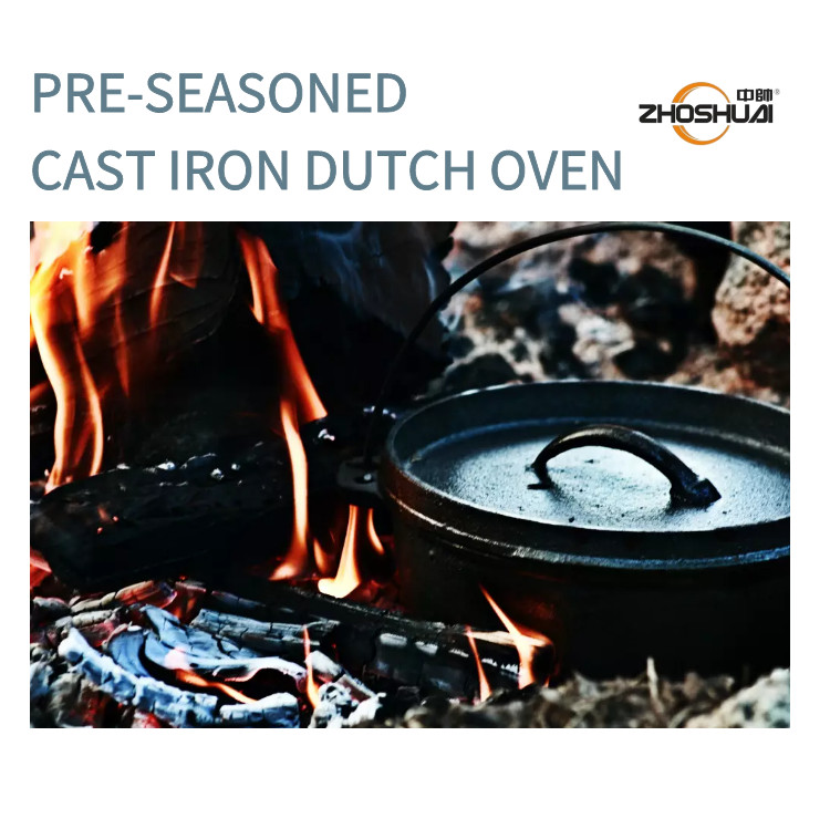 Scratch Resistant Cast Iron Dutch Oven 36.5X29.5X14.3CM Matt Black Interior