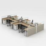 8 Seater Office Workstation Desks Thickness 25mm Modular Cubicle Workstation