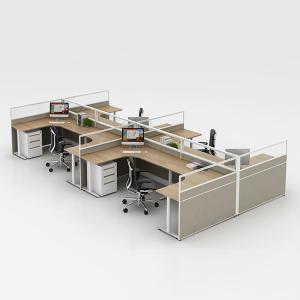 Quality 8 Seater Office Workstation Desks Thickness 25mm Modular Cubicle Workstation wholesale