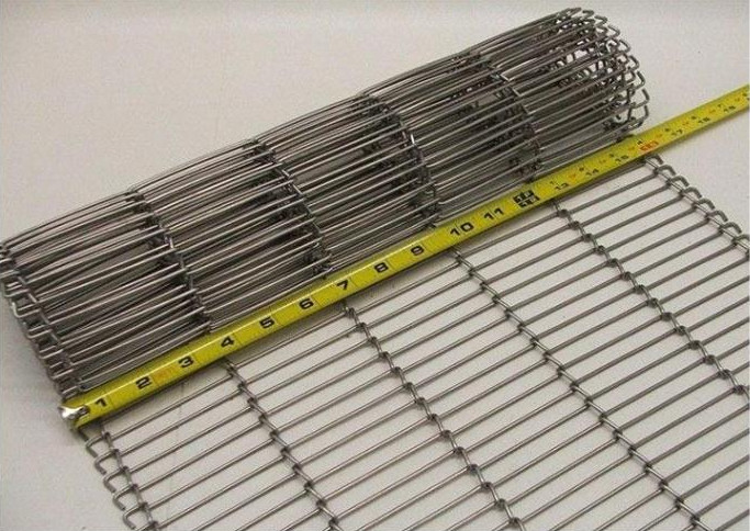 Black Plain Woven Stainless Steel Mesh Conveyor Belt High Strength Chain Edge
