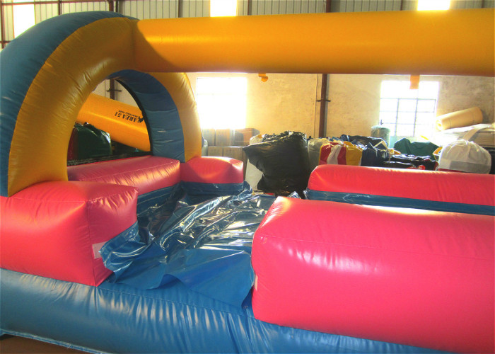 Inflatable the commercial rainbow water slide inflatable horizontal direction interesting wild splash on sale
