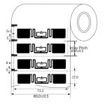 RFID UHF Coated Paper Label 15×70mm