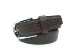 High Quality Lizard Grain Embossed Mens Leather Dress Belt 34mm Wide Polished