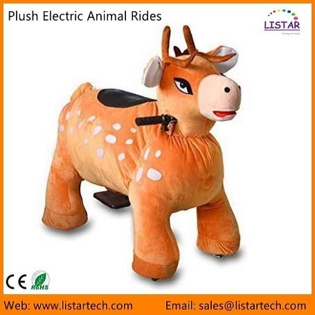 Amusement Riding Facility Indoor Medium Plush Electric Animal Scooters for Adult