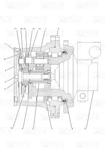 Quality Catalog 128-1827 Steel CATERPILLER Excavator Final Drive Motor E312A wholesale