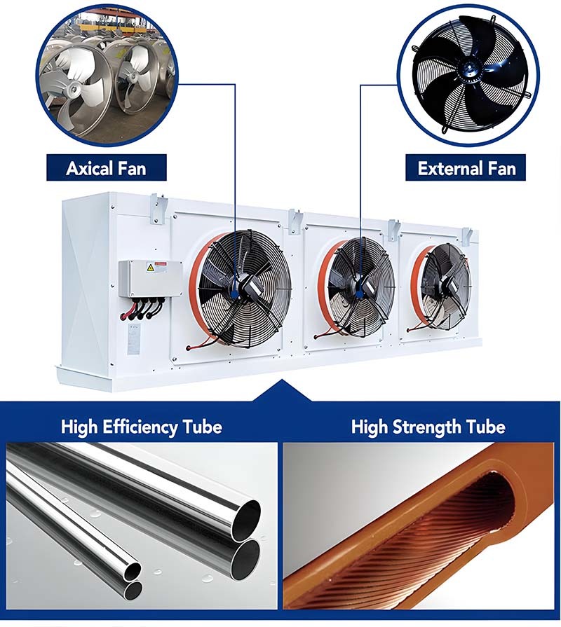 Industrial Cold Room Freezer Evaporator Heat Exchanger Chamber Anti Corrosion