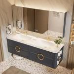 Contemporary Square Smart Mirror Vanity Combo Bathroom Washbasin Cabinet With
