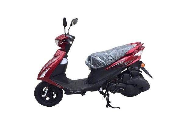 gas motor scooter 125cc 150cc engine red paint black aluminium wheel iron