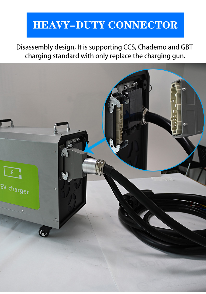 30KW Output Power Gbt Type 2 32A 22Kw Movable Powerbank Fast Intelligent Ocpp Car Charger Portable Dc Ev Charger